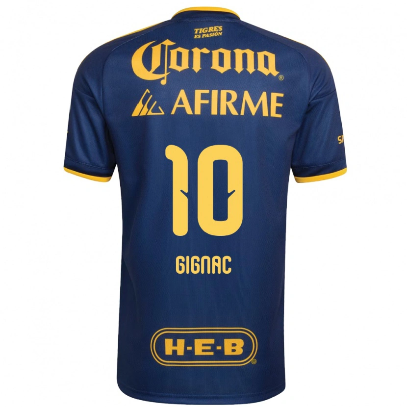 Danxen Barn Andre-Pierre Gignac #10 Kongelig Blå Gul Bortetrøye Drakt Trøye 2026/27 Skjorter T-Skjorte