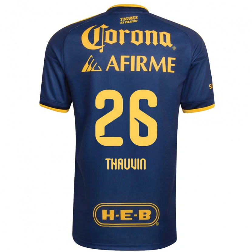 Danxen Barn Florian Thauvin #26 Kongelig Blå Gul Bortetrøye Drakt Trøye 2026/27 Skjorter T-Skjorte