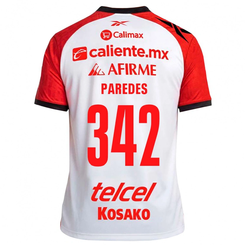 Danxen Barn Santiago Paredes #342 Hvit Svart Rød Bortetrøye Drakt Trøye 2026/27 Skjorter T-Skjorte