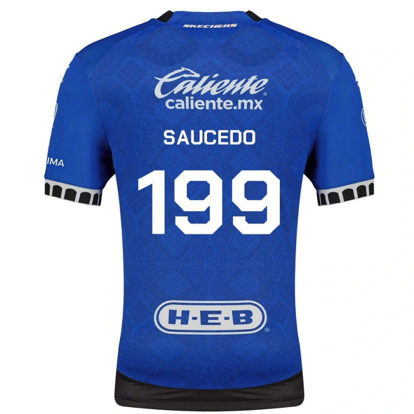 Danxen Barn Christian Saucedo #199 Kongelig Blå Hvit Svart Bortetrøye Drakt Trøye 2026/27 Skjorter T-Skjorte