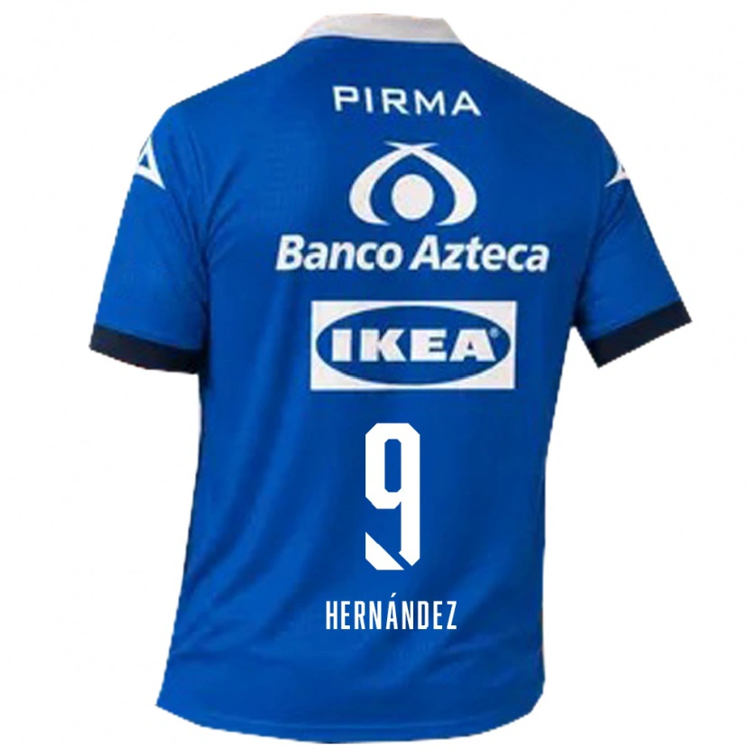 Danxen Barn Luifer Hernández #9 Blå Hvit Bortetrøye Drakt Trøye 2026/27 Skjorter T-Skjorte