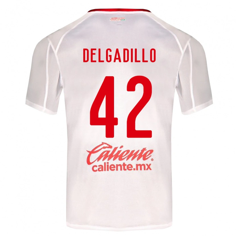 Danxen Barn Diego Delgadillo #42 Hvit Grønn Rød Bortetrøye Drakt Trøye 2026/27 Skjorter T-Skjorte