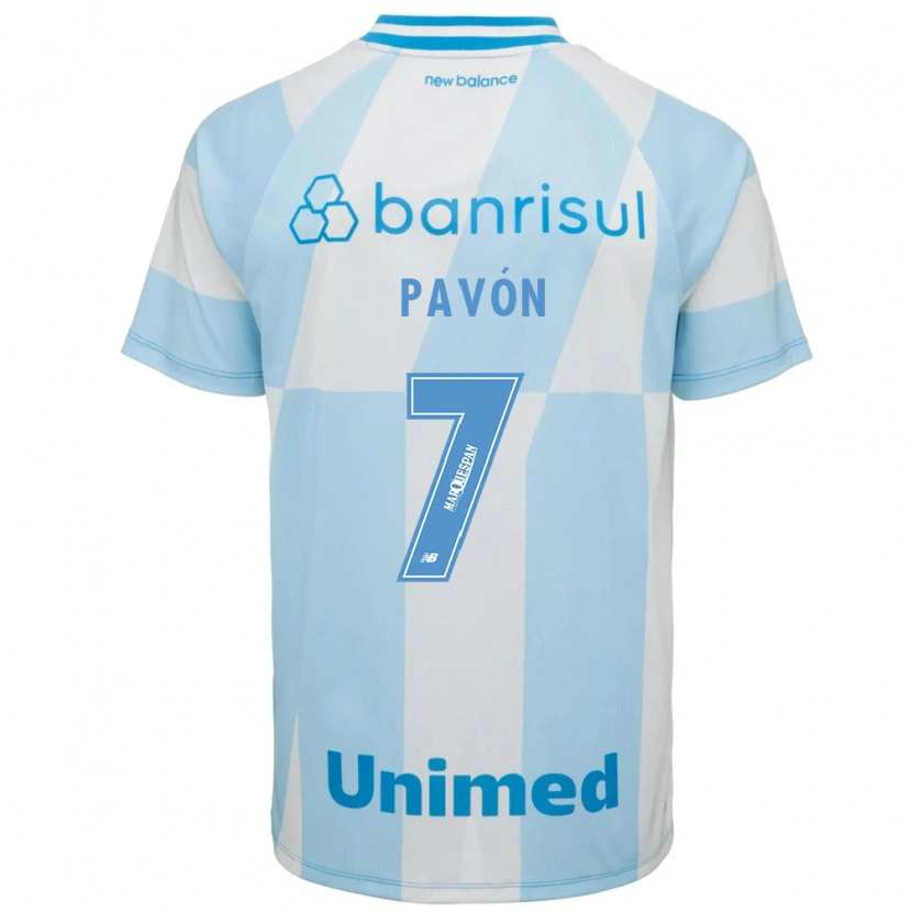 Danxen Barn Cristian Pavón #7 Lyseblå Hvit Bortetrøye Drakt Trøye 2026/27 Skjorter T-Skjorte