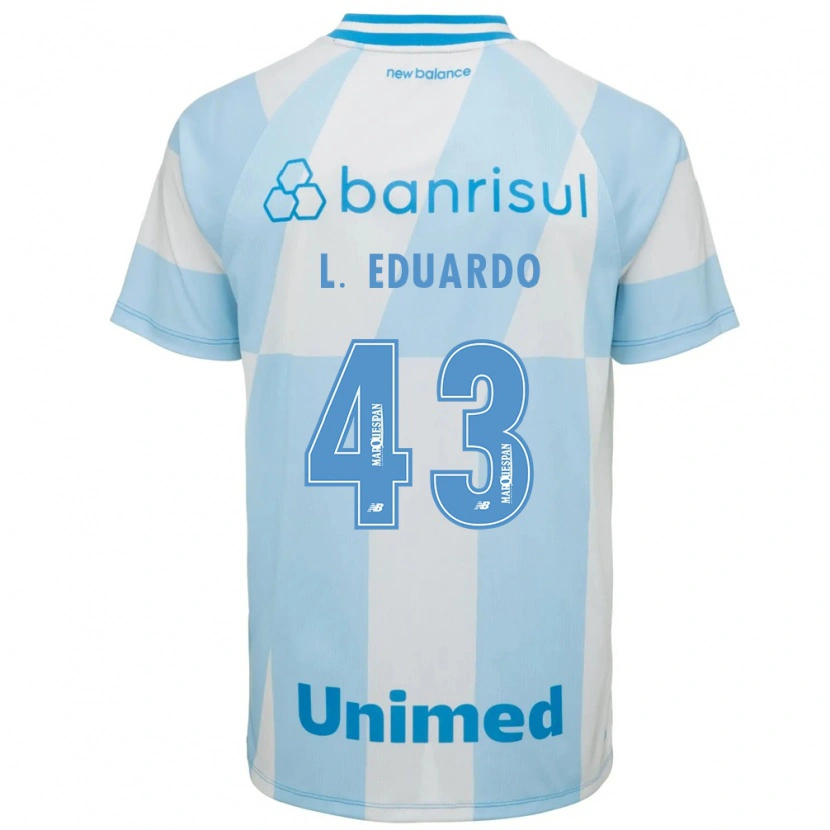 Danxen Barn Luis Eduardo #43 Lyseblå Hvit Bortetrøye Drakt Trøye 2026/27 Skjorter T-Skjorte
