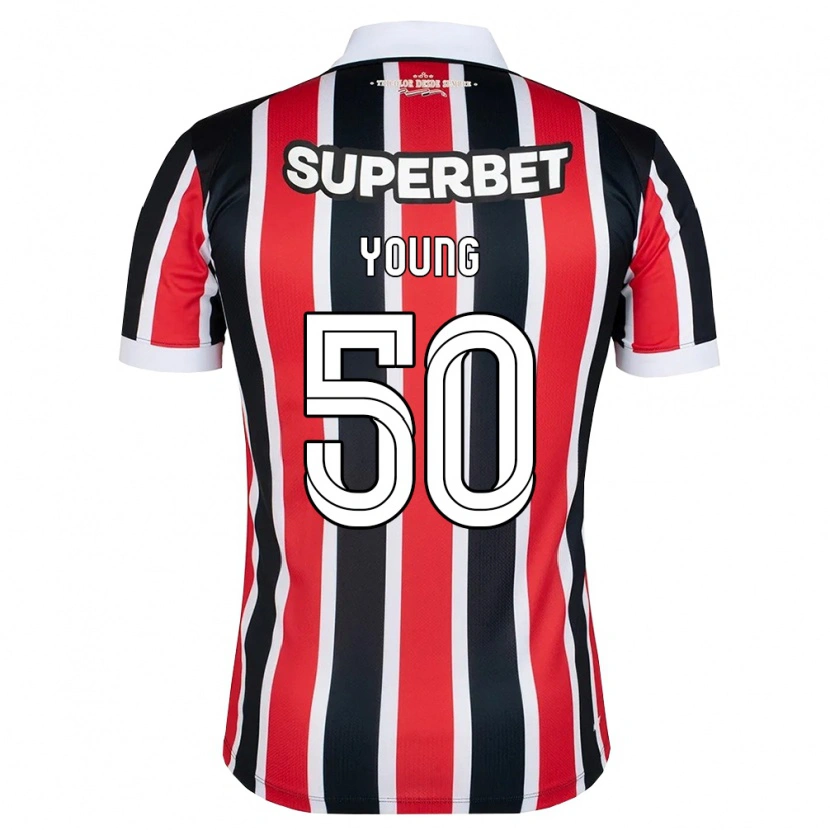 Danxen Barn Young Navarro Moraes #50 Rød Hvit Svart Bortetrøye Drakt Trøye 2026/27 Skjorter T-Skjorte