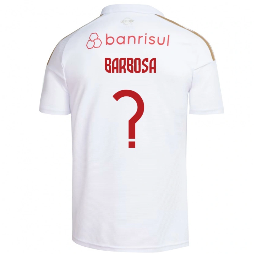 Danxen Barn Tiago Barbosa #0 Hvit Rød Bortetrøye Drakt Trøye 2026/27 Skjorter T-Skjorte