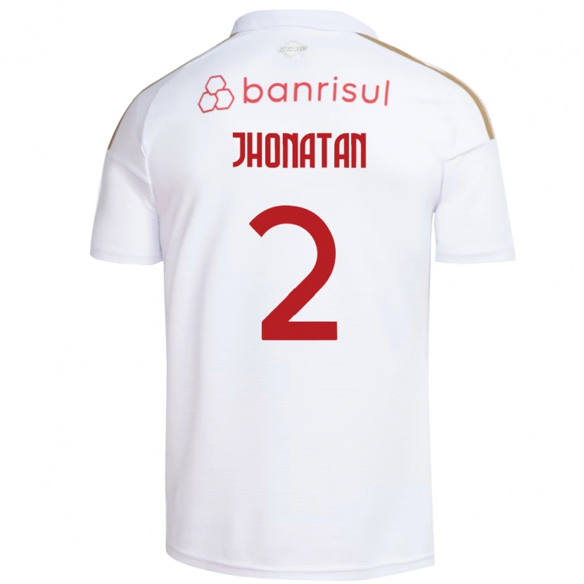 Danxen Barn Jhonatan Almeida De Souza #2 Hvit Rød Bortetrøye Drakt Trøye 2026/27 Skjorter T-Skjorte