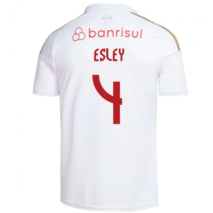 Danxen Barn Esley Ezequiel Dos Reis #4 Hvit Rød Bortetrøye Drakt Trøye 2026/27 Skjorter T-Skjorte