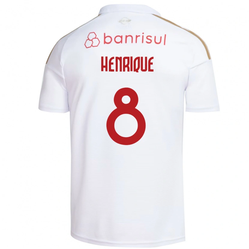 Danxen Barn Bruno Henrique #8 Hvit Rød Bortetrøye Drakt Trøye 2026/27 Skjorter T-Skjorte