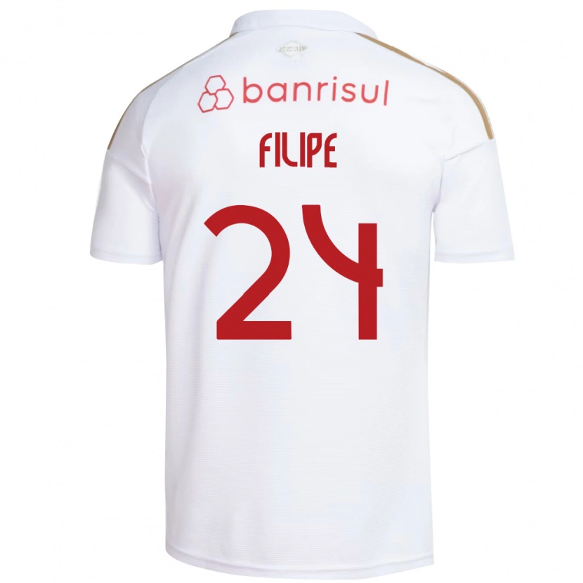 Danxen Barn Filipe Sírio #24 Hvit Rød Bortetrøye Drakt Trøye 2026/27 Skjorter T-Skjorte