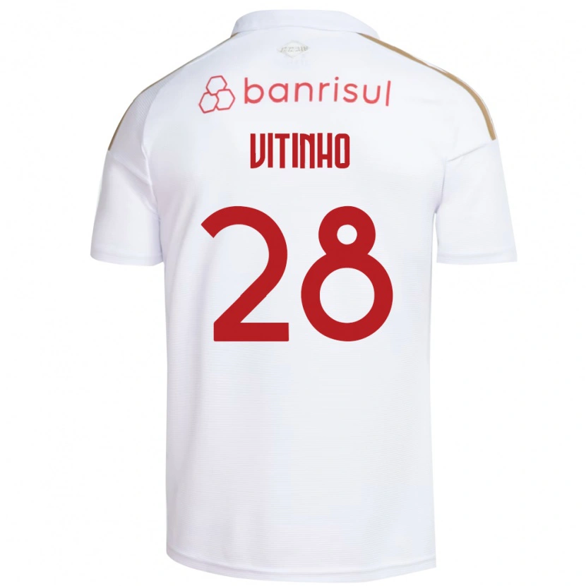Danxen Barn Vitinho #28 Hvit Rød Bortetrøye Drakt Trøye 2026/27 Skjorter T-Skjorte