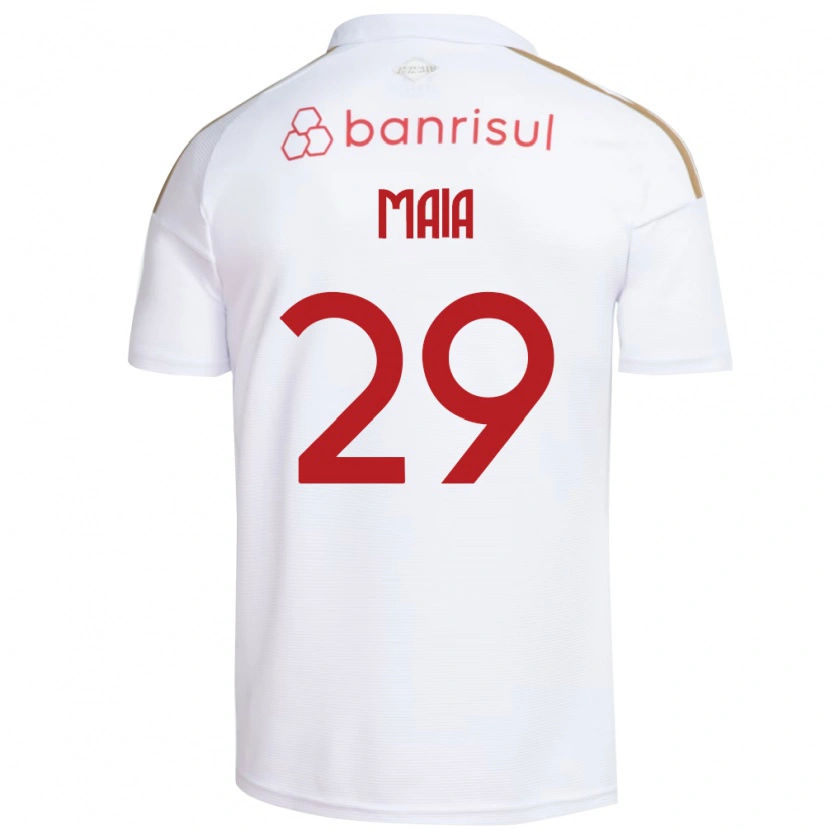 Danxen Barn Thiago Maia #29 Hvit Rød Bortetrøye Drakt Trøye 2026/27 Skjorter T-Skjorte