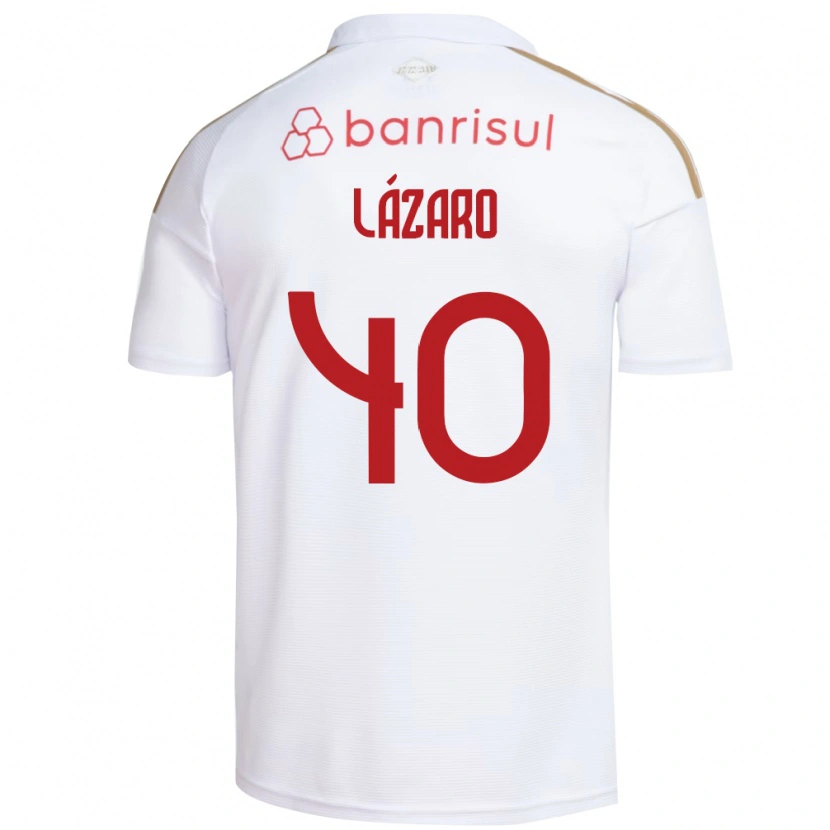 Danxen Barn Lázaro Gonçalves Do Nascimento Junior #40 Hvit Rød Bortetrøye Drakt Trøye 2026/27 Skjorter T-Skjorte