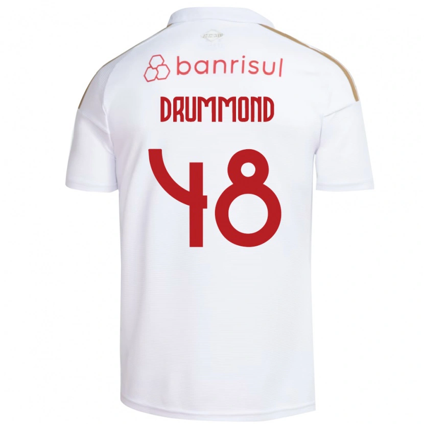 Danxen Barn Lucca Drummond #48 Hvit Rød Bortetrøye Drakt Trøye 2026/27 Skjorter T-Skjorte