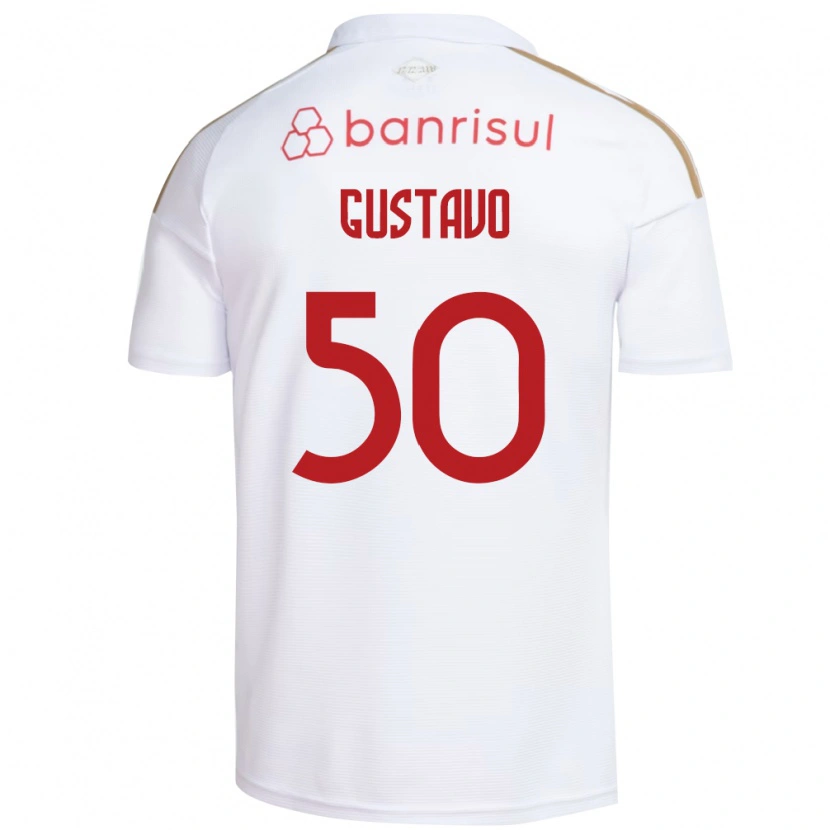 Danxen Barn Gustavo Dos Santos #50 Hvit Rød Bortetrøye Drakt Trøye 2026/27 Skjorter T-Skjorte