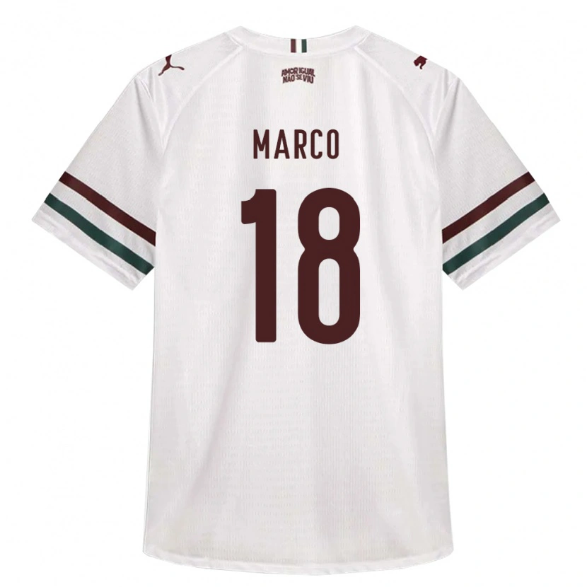 Danxen Barn Marco Antonio De Sousa Medeiros #18 Hvit Grønn Burgund Bortetrøye Drakt Trøye 2026/27 Skjorter T-Skjorte