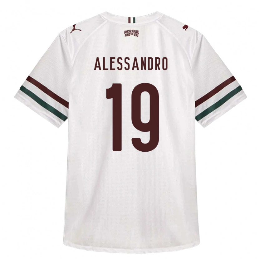 Danxen Barn Alessandro Chaves Da Silva #19 Hvit Grønn Burgund Bortetrøye Drakt Trøye 2026/27 Skjorter T-Skjorte