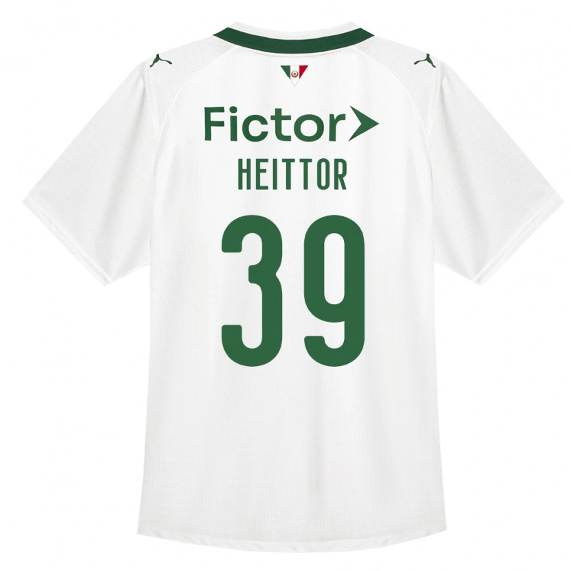 Danxen Barn Heittor Vinicius Da Silva Nunes #39 Grønn Hvit Bortetrøye Drakt Trøye 2026/27 Skjorter T-Skjorte