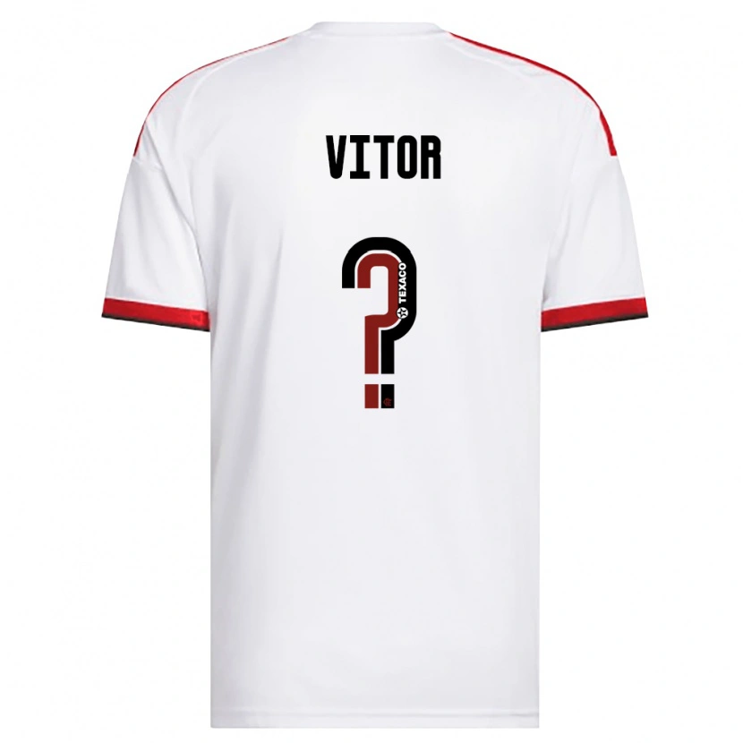 Danxen Barn João Vitor #0 Hvit Rød Svart Bortetrøye Drakt Trøye 2026/27 Skjorter T-Skjorte