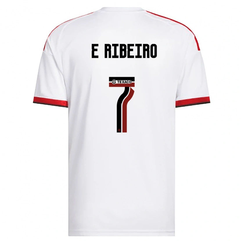 Danxen Barn Everton Ribeiro #7 Hvit Rød Svart Bortetrøye Drakt Trøye 2026/27 Skjorter T-Skjorte