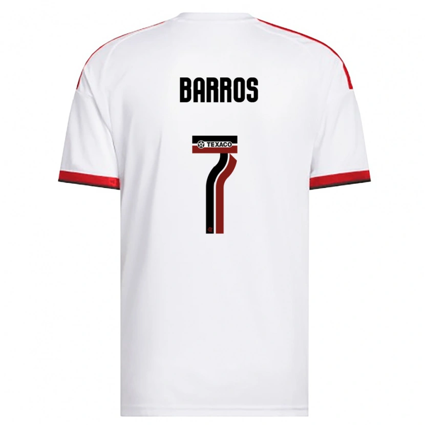 Danxen Barn Rafa Barros #7 Hvit Rød Svart Bortetrøye Drakt Trøye 2026/27 Skjorter T-Skjorte