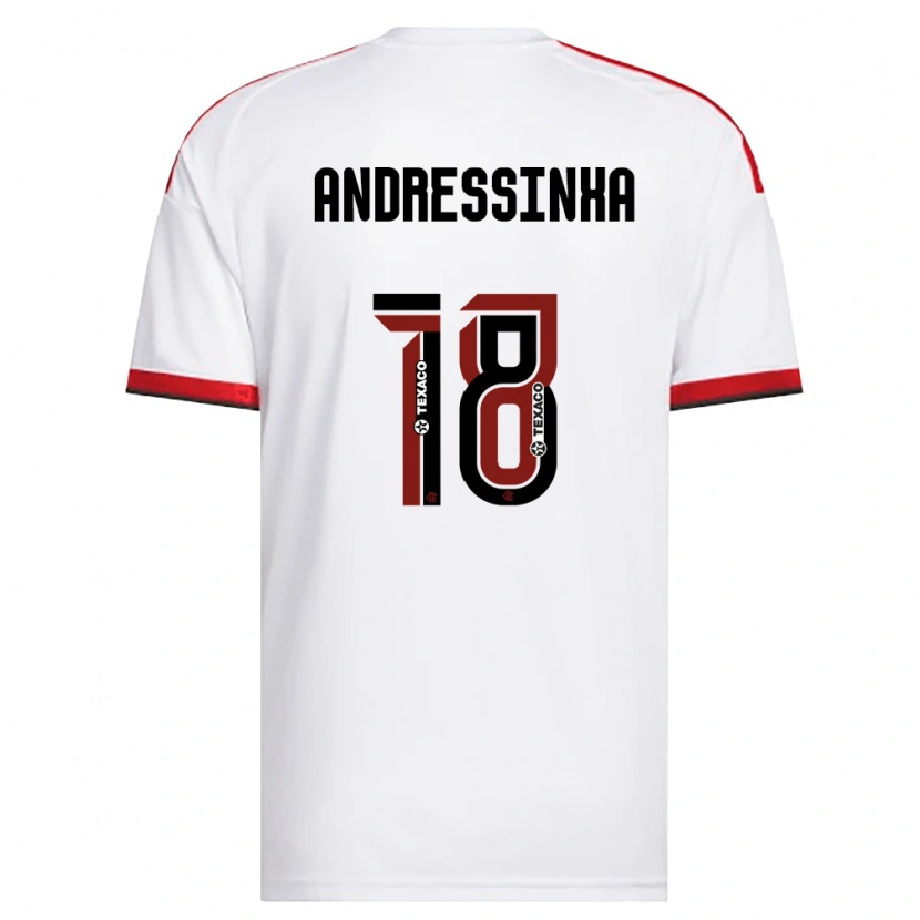 Danxen Barn Andressinha #18 Hvit Rød Svart Bortetrøye Drakt Trøye 2026/27 Skjorter T-Skjorte