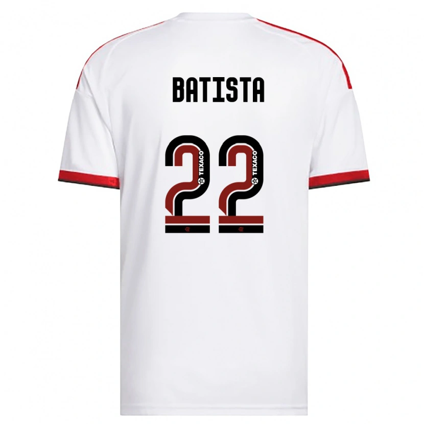 Danxen Barn Gabriel Batista #22 Hvit Rød Svart Bortetrøye Drakt Trøye 2026/27 Skjorter T-Skjorte