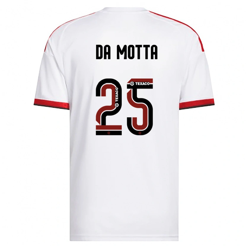 Danxen Barn Piris Da Motta #25 Hvit Rød Svart Bortetrøye Drakt Trøye 2026/27 Skjorter T-Skjorte