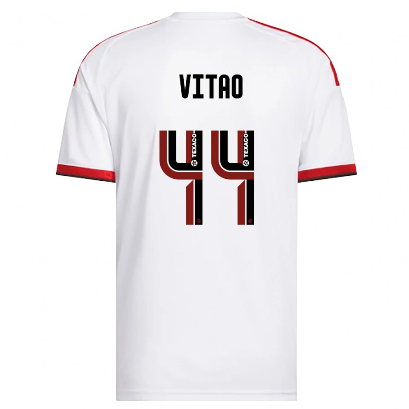 Danxen Barn Vitor Eduardo Da Silva Matos #44 Hvit Rød Svart Bortetrøye Drakt Trøye 2026/27 Skjorter T-Skjorte
