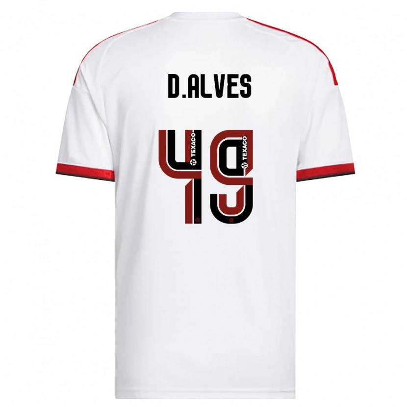 Danxen Barn Dyogo Alves #49 Hvit Rød Svart Bortetrøye Drakt Trøye 2026/27 Skjorter T-Skjorte