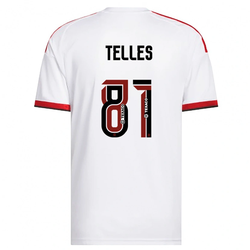 Danxen Barn Douglas Telles #81 Hvit Rød Svart Bortetrøye Drakt Trøye 2026/27 Skjorter T-Skjorte