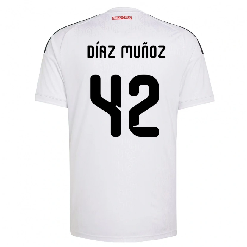 Danxen Mann Cristian Díaz Muñoz #42 Hvit Svart Hjemmetrøye Drakt Trøye 2026/27 Skjorter T-Skjorte