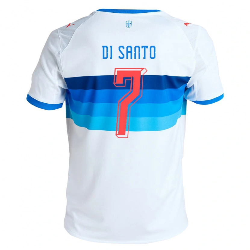 Danxen Mann Franco Di Santo #7 Hvit Himmelblå Hjemmetrøye Drakt Trøye 2026/27 Skjorter T-Skjorte