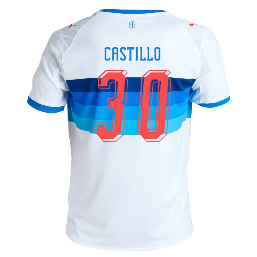 Danxen Mann Nicolas Castillo #30 Hvit Himmelblå Hjemmetrøye Drakt Trøye 2026/27 Skjorter T-Skjorte