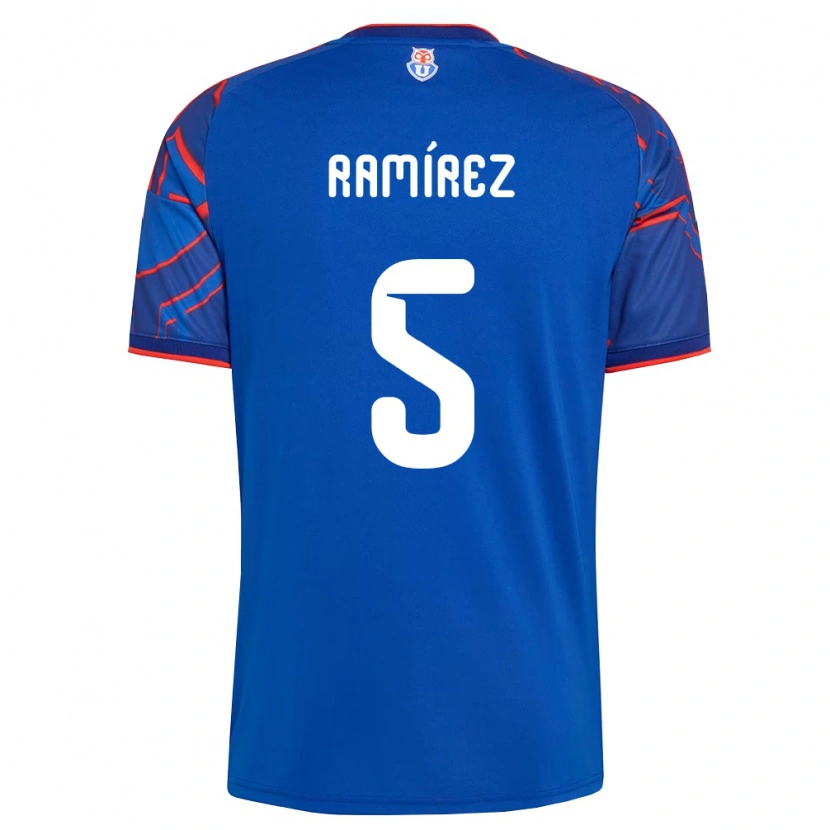 Danxen Mann Nicolás Ramírez #5 Kongelig Blå Rød Hjemmetrøye Drakt Trøye 2026/27 Skjorter T-Skjorte