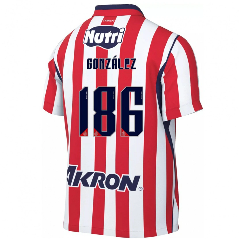 Danxen Mann Diego González #186 Rød Hvit Hjemmetrøye Drakt Trøye 2026/27 Skjorter T-Skjorte