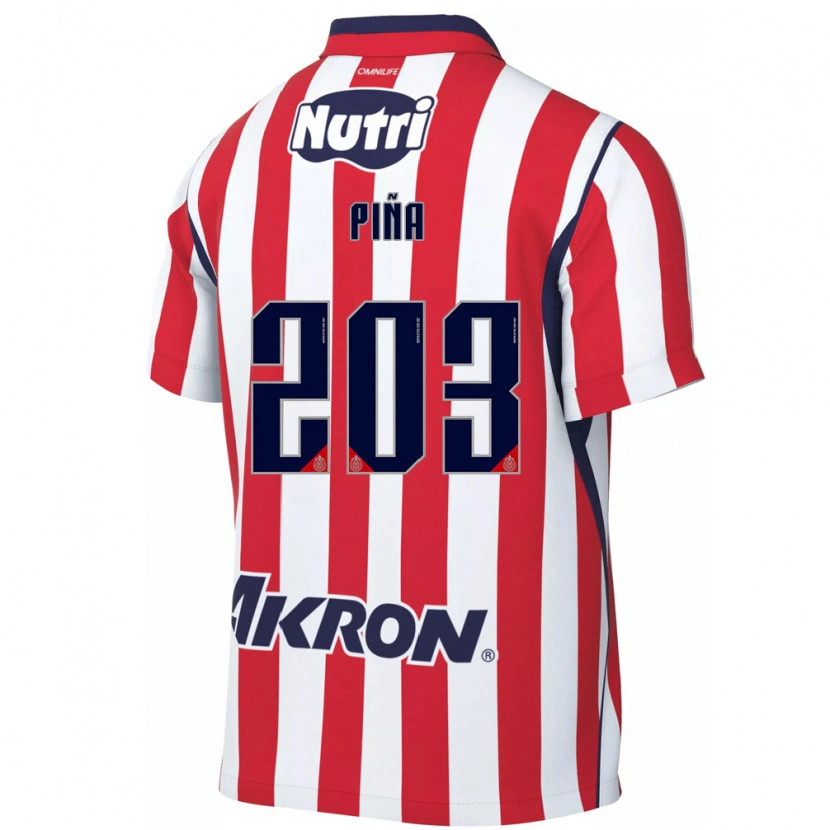 Danxen Mann Fernando Piña #203 Rød Hvit Hjemmetrøye Drakt Trøye 2026/27 Skjorter T-Skjorte