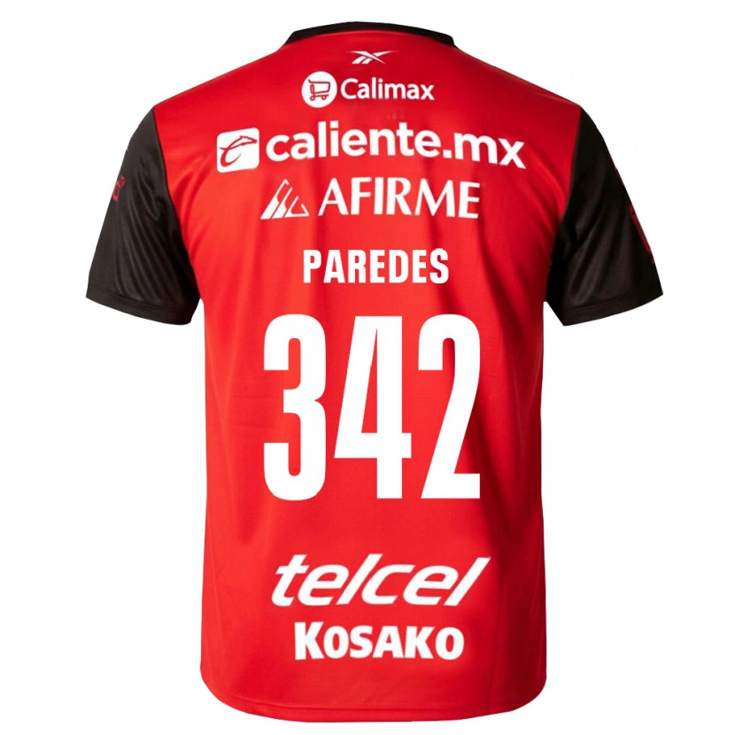 Danxen Mann Santiago Paredes #342 Svart Rød Hjemmetrøye Drakt Trøye 2026/27 Skjorter T-Skjorte