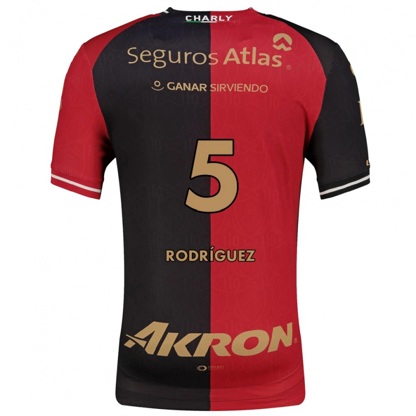 Danxen Mann Jorge Rodríguez #5 Rød Svart Brun Hjemmetrøye Drakt Trøye 2026/27 Skjorter T-Skjorte