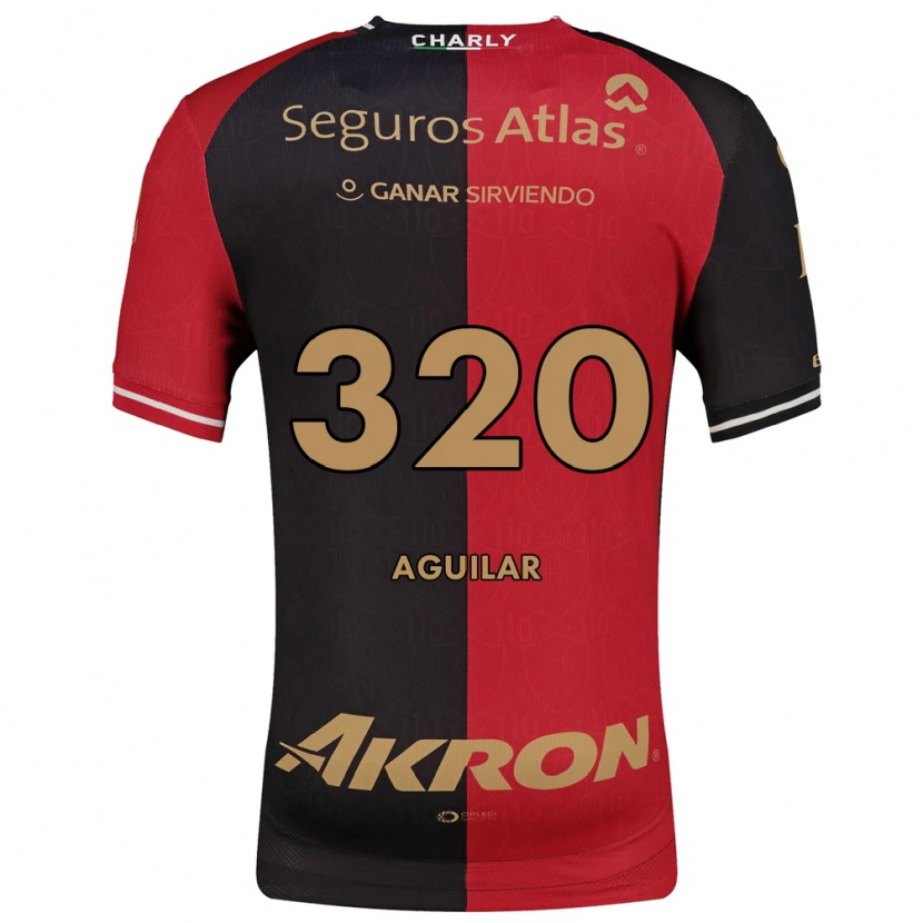 Danxen Mann Ángel Aguilar #320 Rød Svart Brun Hjemmetrøye Drakt Trøye 2026/27 Skjorter T-Skjorte
