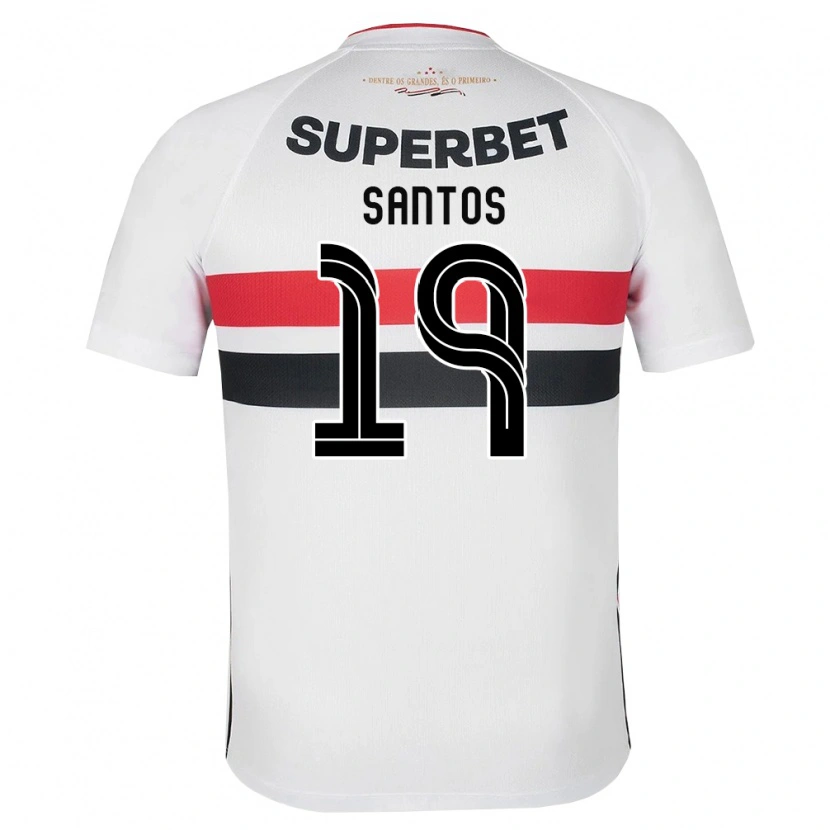 Danxen Mann Kaio Santos #19 Hvit Rød Svart Hjemmetrøye Drakt Trøye 2026/27 Skjorter T-Skjorte