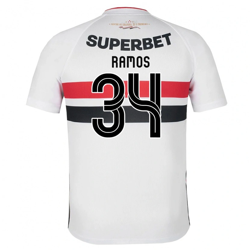 Danxen Mann Raí Ramos #34 Hvit Rød Svart Hjemmetrøye Drakt Trøye 2026/27 Skjorter T-Skjorte