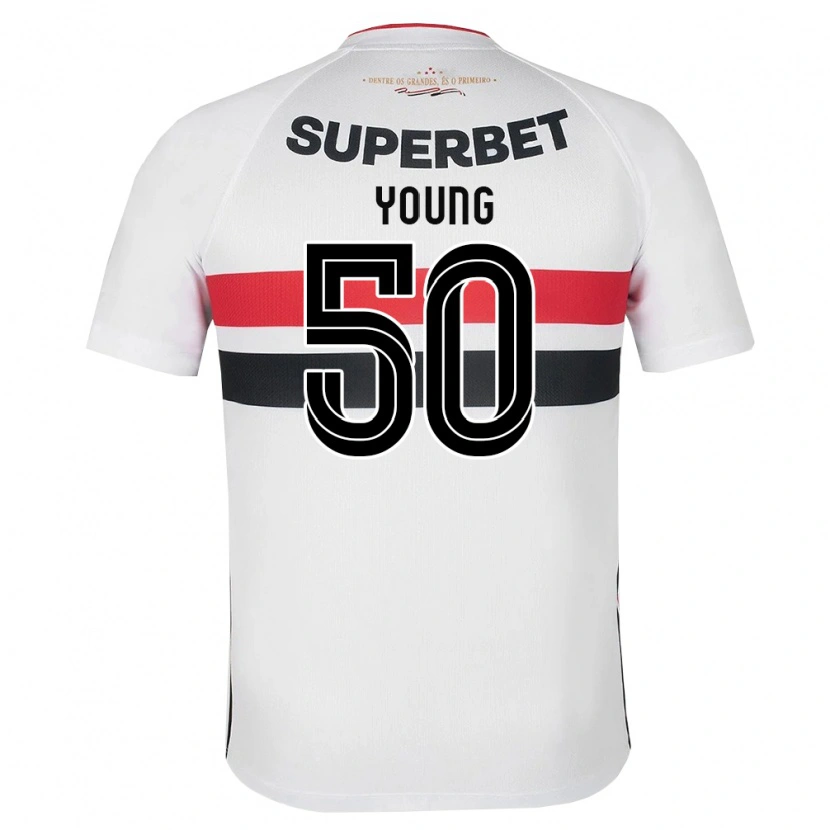 Danxen Mann Young Navarro Moraes #50 Hvit Rød Svart Hjemmetrøye Drakt Trøye 2026/27 Skjorter T-Skjorte