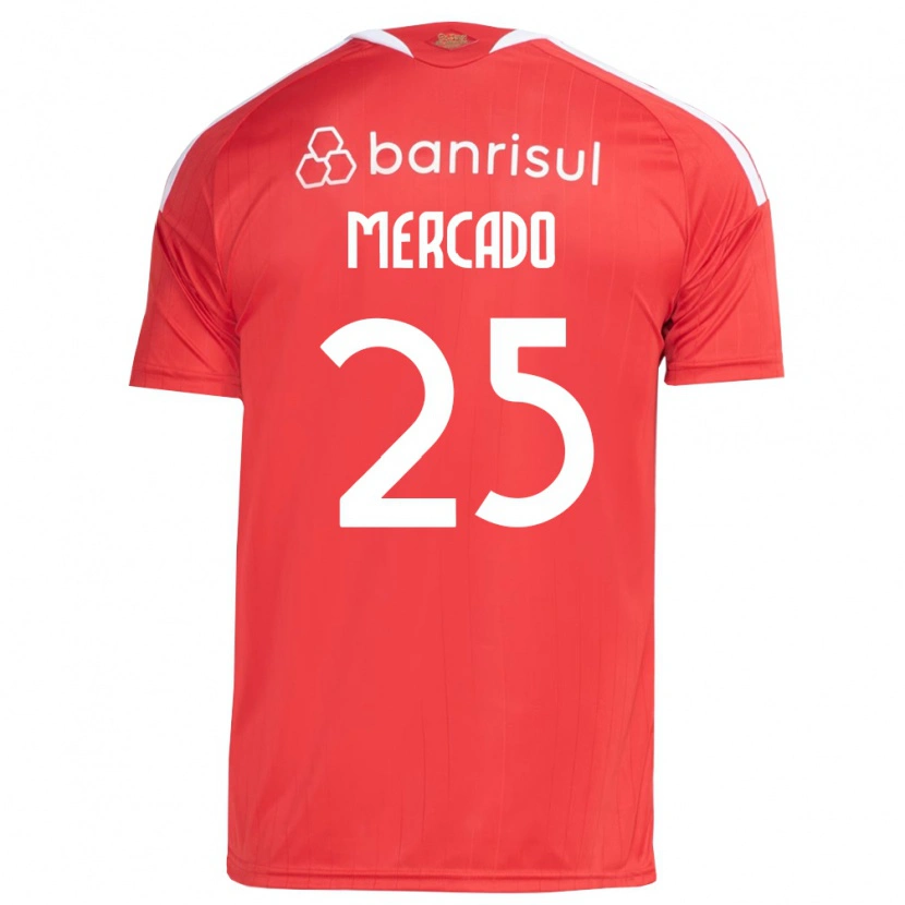 Danxen Mann Gabriel Mercado #25 Rød Hvit Hjemmetrøye Drakt Trøye 2026/27 Skjorter T-Skjorte