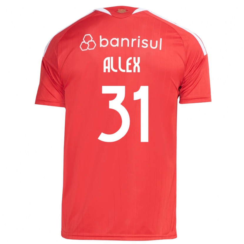 Danxen Mann Allex Rodrigues Pereira Da Silva #31 Rød Hvit Hjemmetrøye Drakt Trøye 2026/27 Skjorter T-Skjorte