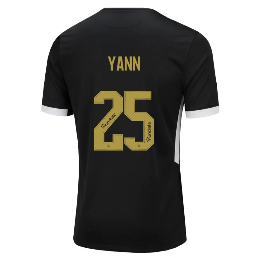 Danxen Mann Yann Neves #25 Svart Hvit Gul Hjemmetrøye Drakt Trøye 2026/27 Skjorter T-Skjorte