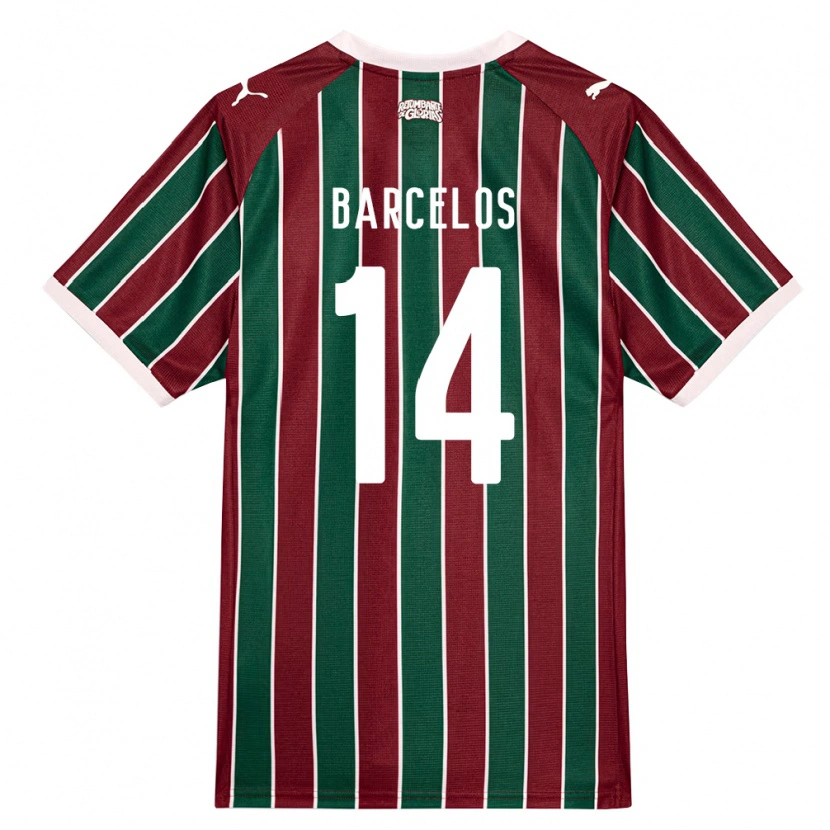 Danxen Mann Danilo Barcelos #14 Grønn Burgund Hvit Hjemmetrøye Drakt Trøye 2026/27 Skjorter T-Skjorte