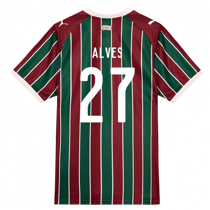 Danxen Mann Felipe Alves #27 Grønn Burgund Hvit Hjemmetrøye Drakt Trøye 2026/27 Skjorter T-Skjorte