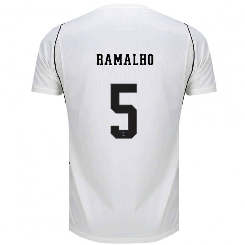 Danxen Mann André Ramalho #5 Hvit Svart Rød Hjemmetrøye Drakt Trøye 2026/27 Skjorter T-Skjorte