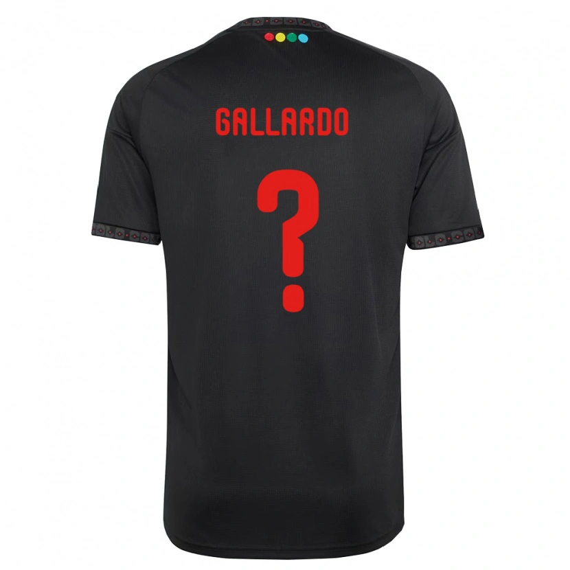 Danxen Mann Alexia Gallardo #0 Svart Rød Bortetrøye Drakt Trøye 2026/27 Skjorter T-Skjorte